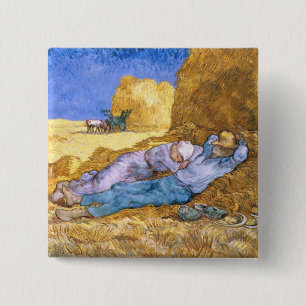Chapa Cuadrada Mediodía de Vincent van Gogh el , la siesta,