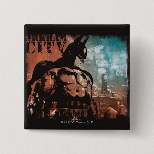 Chapa Cuadrada Medios mixtos de Arkham City Batman