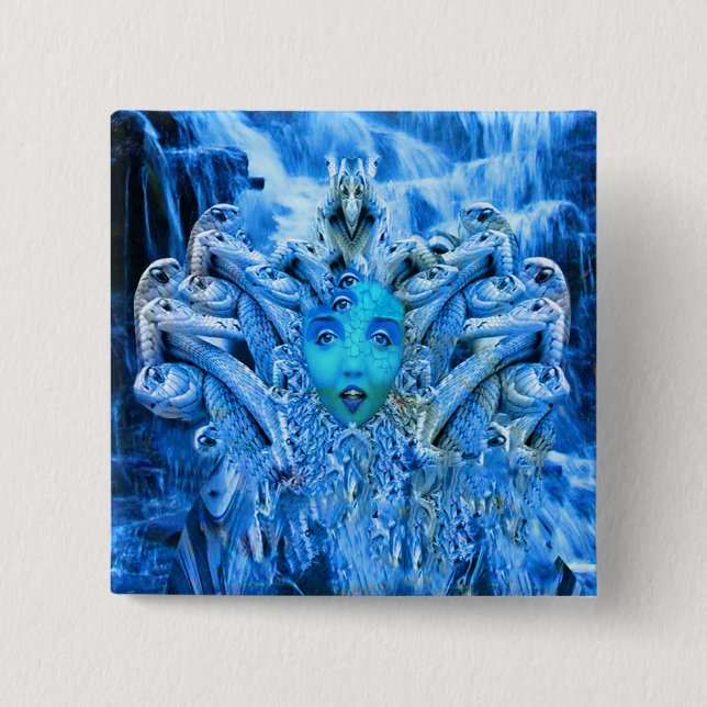 Chapa Cuadrada Medusa Metamorphosis (Anverso)