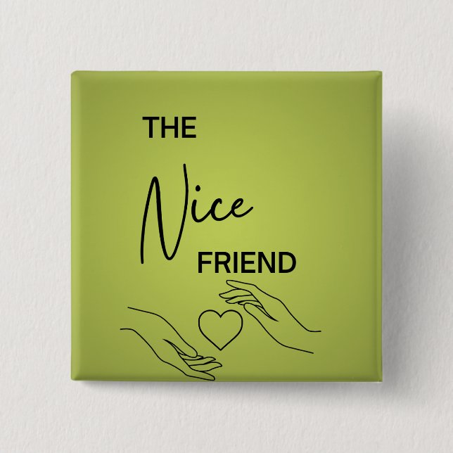 Chapa Cuadrada Mejor Amigo Pins (Anverso)