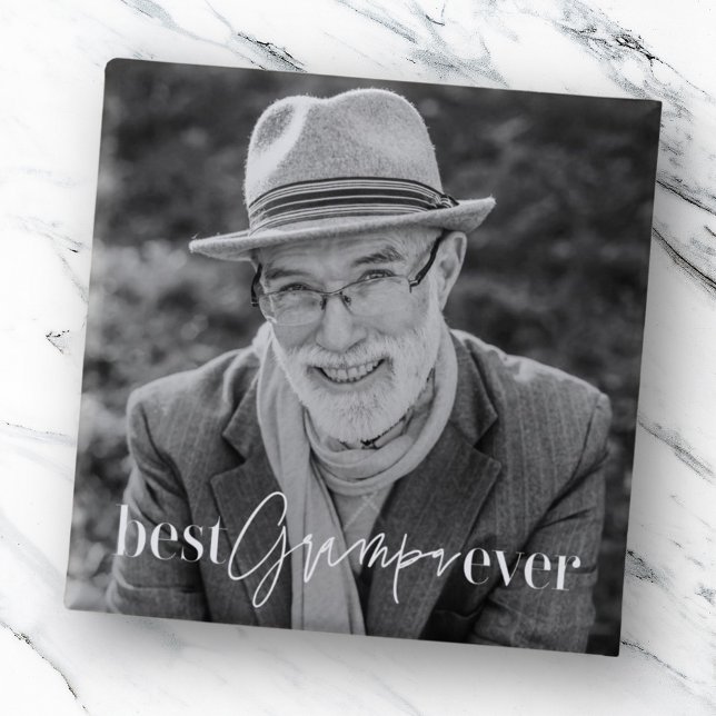 Chapa Cuadrada Mejor Grampa siempre moderna y elegante foto (Subido por el creador)