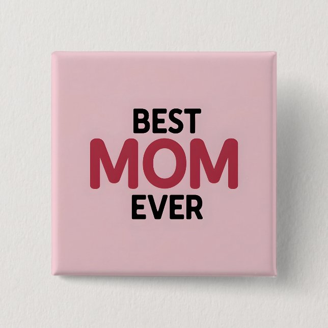 Chapa Cuadrada Mejor Mamá Rosa (Anverso)