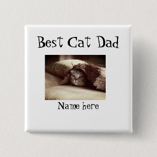 Chapa Cuadrada mejor nombre de foto de papá gato para el día del