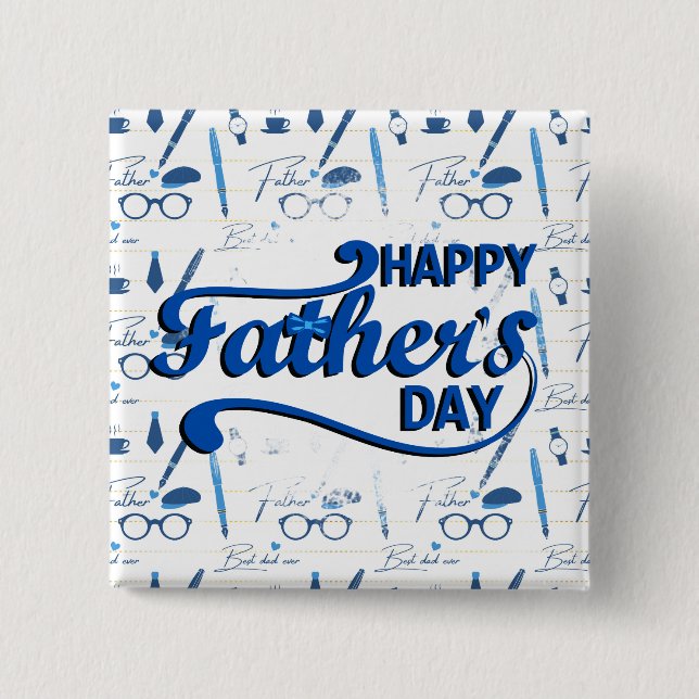 Chapa Cuadrada Mejor Papá, Feliz Día del Padre (Anverso)