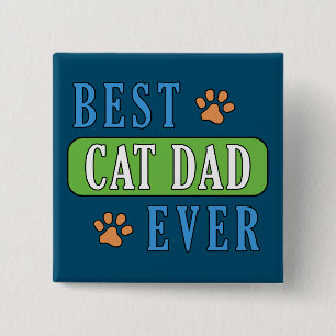 Chapa Cuadrada Mejor Papá Gato