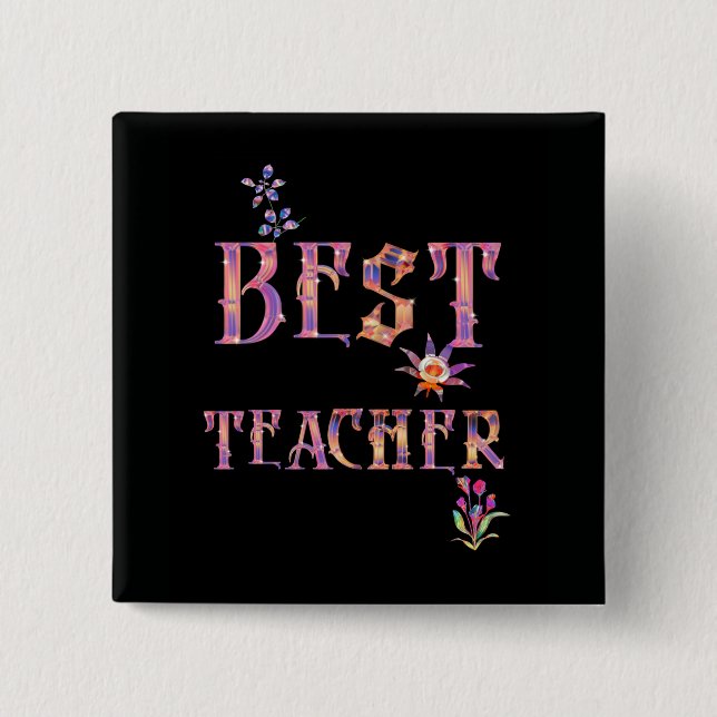 Chapa Cuadrada Mejor profesor (Anverso)