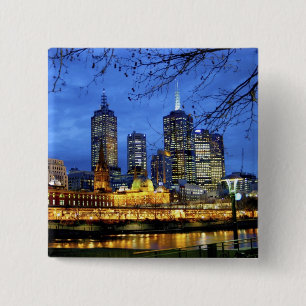 Chapa Cuadrada Melbourne, Australia. Las vistas nocturnas