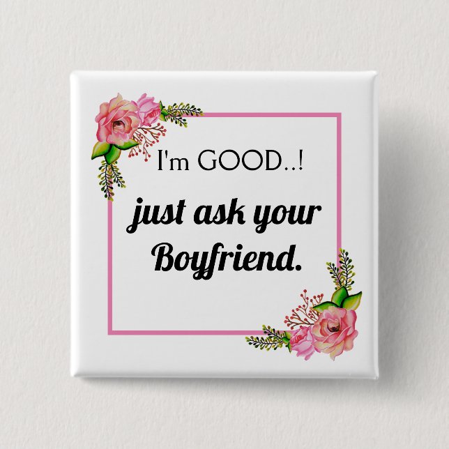 Chapa Cuadrada Meme gracioso Chica mala Novedad de humor (Anverso)