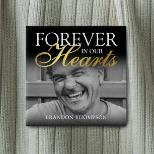 Chapa Cuadrada Memorial de la foto del funeral de oro negro