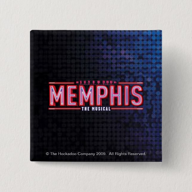 Chapa Cuadrada MEMPHIS - el logotipo musical (Anverso)