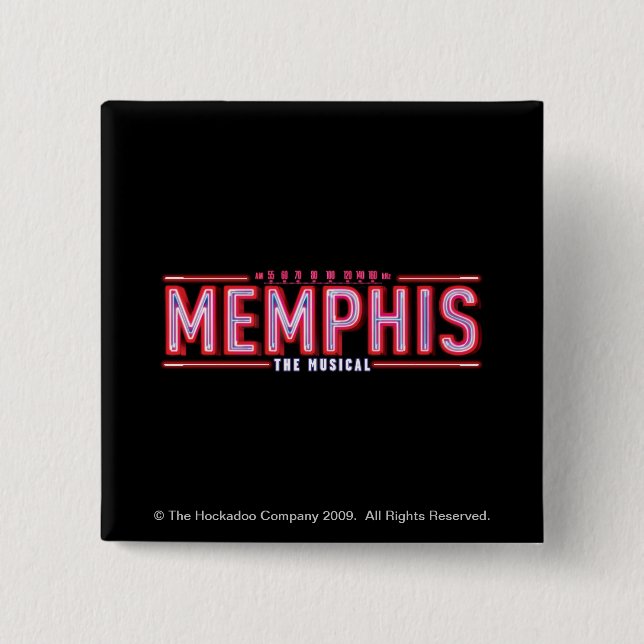 Chapa Cuadrada MEMPHIS - el logotipo musical (Anverso)