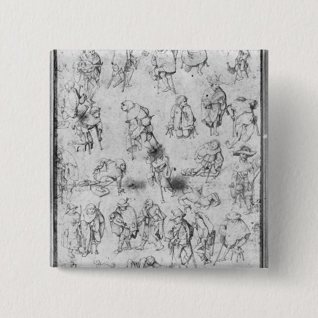 Chapa Cuadrada Mendigos (Anverso)