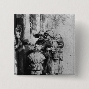 Chapa Cuadrada Mendigos en el umbral de una casa, 1648