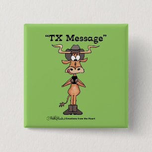 Chapa Cuadrada Mensaje TX de Longhorn