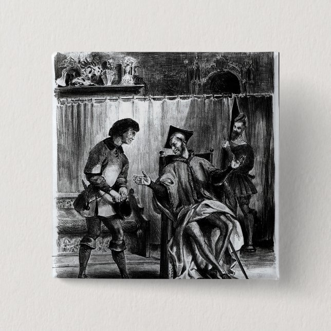 Chapa Cuadrada Mephistopheles y el alumno (Anverso)