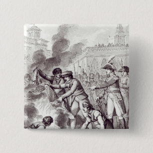 Chapa Cuadrada Mercancías inglesas quemadas en Amsterdam