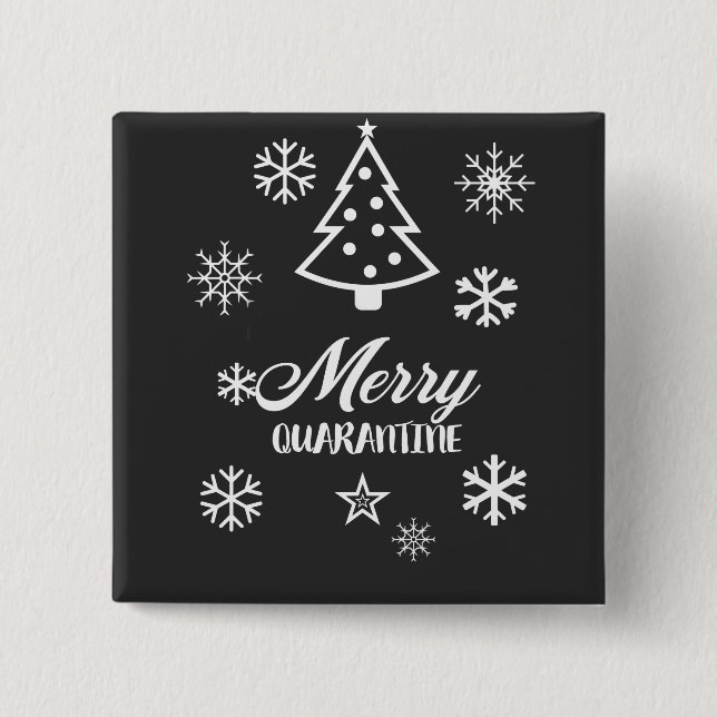 Chapa Cuadrada Merry Quarantine (Anverso)