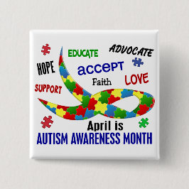 CHAPA CUADRADA MES ABRIL DE LA CONCIENCIA DEL AUTISMO