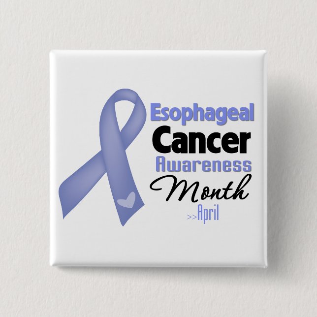 Chapa Cuadrada Mes de Conciencia sobre el Cáncer Esofágico (Anverso)