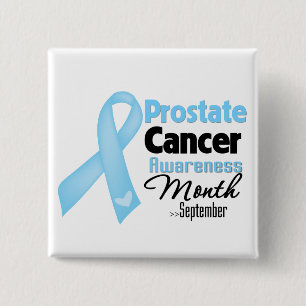 Chapa Cuadrada Mes de la conciencia del cáncer de próstata