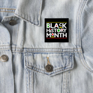 Chapa Cuadrada Mes de la historia negra Melanin Hombres Mujeres C