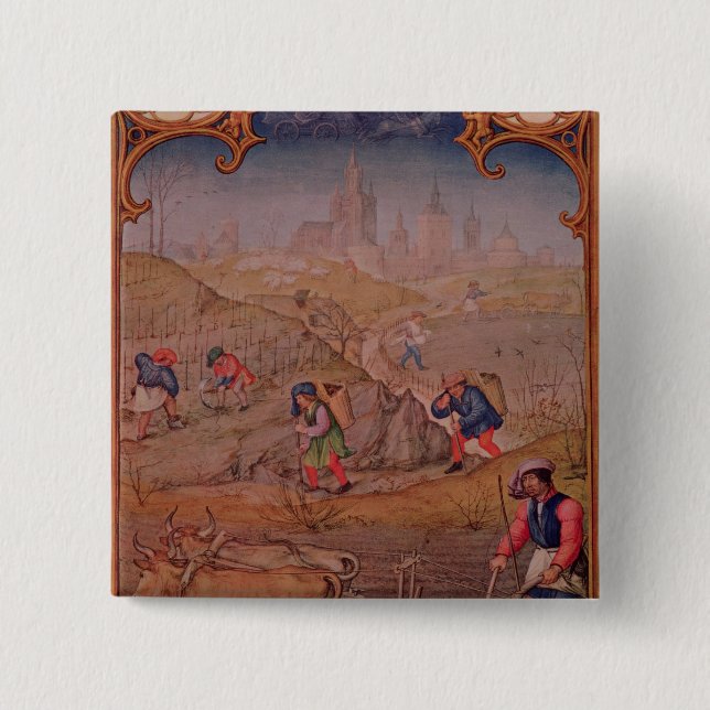 Chapa Cuadrada Mes de marzo (Anverso)