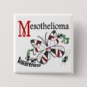 Chapa Cuadrada Mesotelioma de la mariposa 2 del vitral