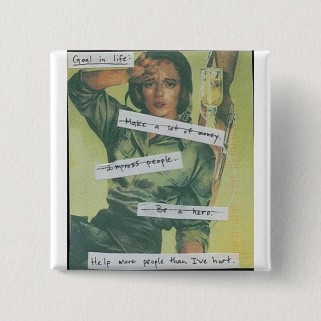 Chapa Cuadrada Meta en vida (Anverso)