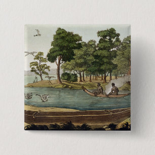 Chapa Cuadrada Método de navegación en nueva Holanda, grabado p