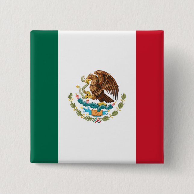 Chapa Cuadrada Mexican Flag (Anverso)