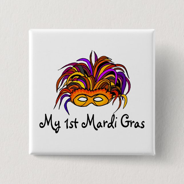 Chapa Cuadrada Mi 1r bebé del carnaval (Anverso)