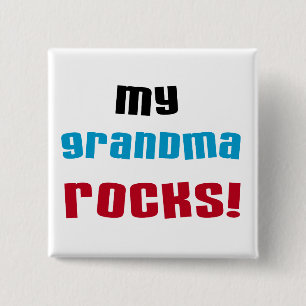 Chapa Cuadrada Mi abuela roca camisetas y regalos