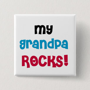 Chapa Cuadrada Mi abuelo roca camisetas y regalos