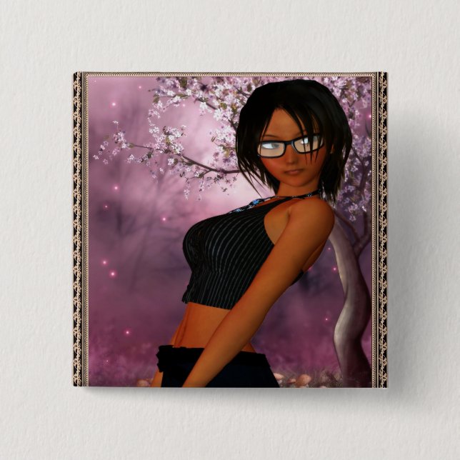 Chapa Cuadrada Mi amigo Emily # 2 (Anverso)