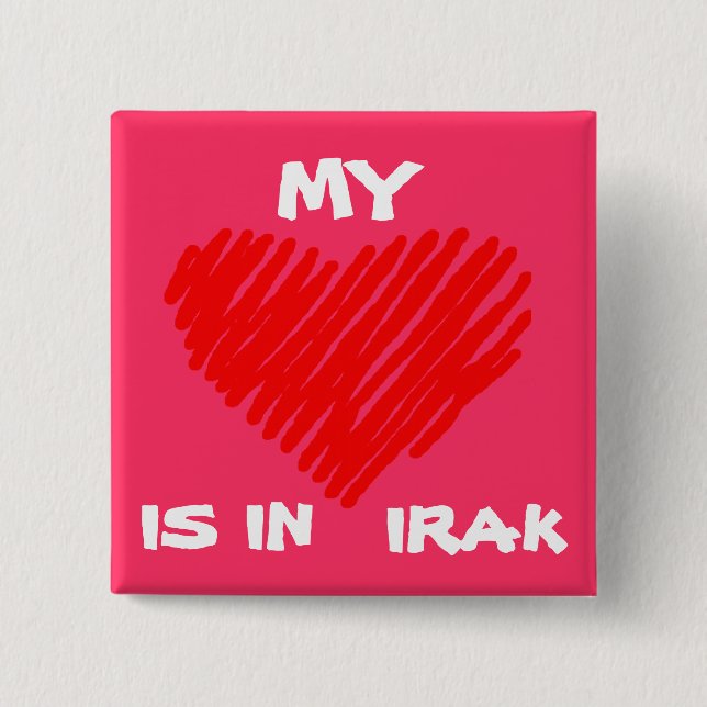 Chapa Cuadrada MI AMOR está en IRAK (Anverso)