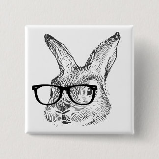 Chapa Cuadrada mi conejo fresco con las gafas diseñó por Kanjiz