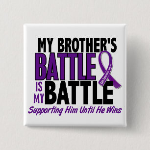 Chapa Cuadrada Mi de la batalla cáncer pancreático de Brother