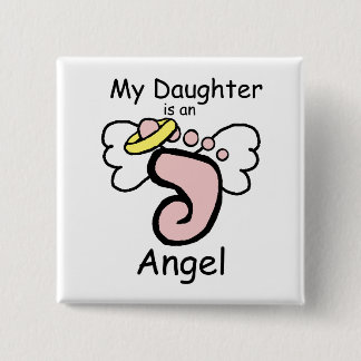 Chapa Cuadrada Mi hija es un Pin del ángel