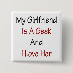 Chapa Cuadrada Mi Novia Es Geek Y La Amo