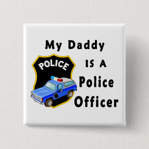 Chapa Cuadrada Mi papá es oficial de policía