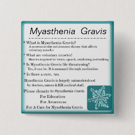 Chapa Cuadrada Miastenia Gravis Awareness
