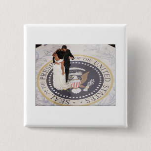 Chapa Cuadrada Michelle y Barack Obama