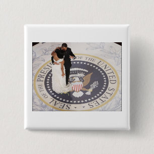 Chapa Cuadrada Michelle y Barack Obama
