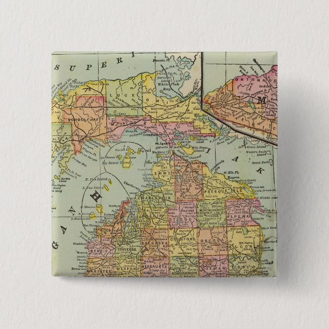 Chapa Cuadrada Michigan 3 (Anverso)