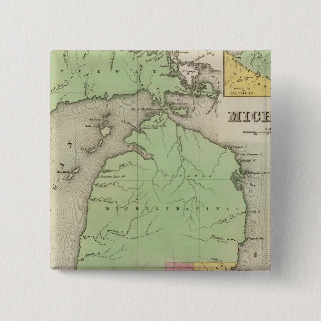 Chapa Cuadrada Michigan 4 (Anverso)