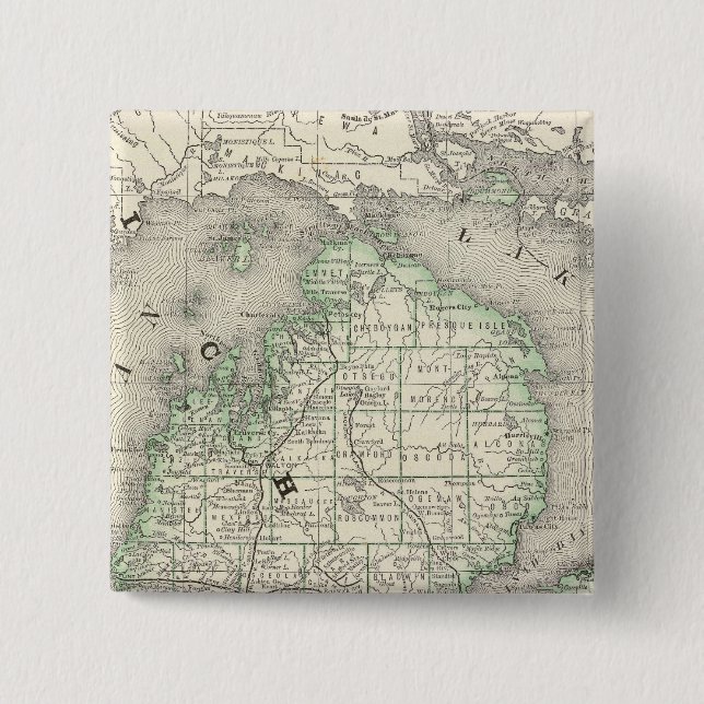 Chapa Cuadrada Michigan 8 (Anverso)