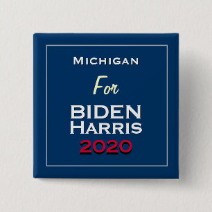 Chapa Cuadrada Michigan para BIDEN HARRIS 2020 Square