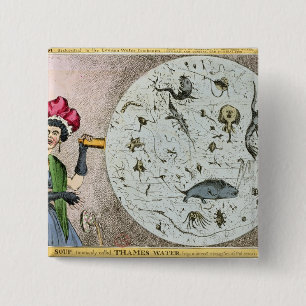 Chapa Cuadrada Microcosmos dedicado al agua de Londres