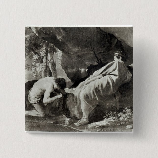 Chapa Cuadrada Midas en la fuente del río Pactolus (Anverso)