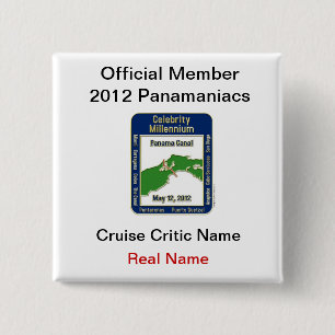 Chapa Cuadrada Miembro oficial Panamaniacs